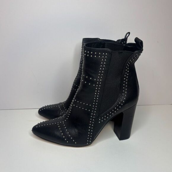 Vince Camuto Basila Studded Leather Ankle Boots Booties Womens Designer Western - Picture 4 of 12